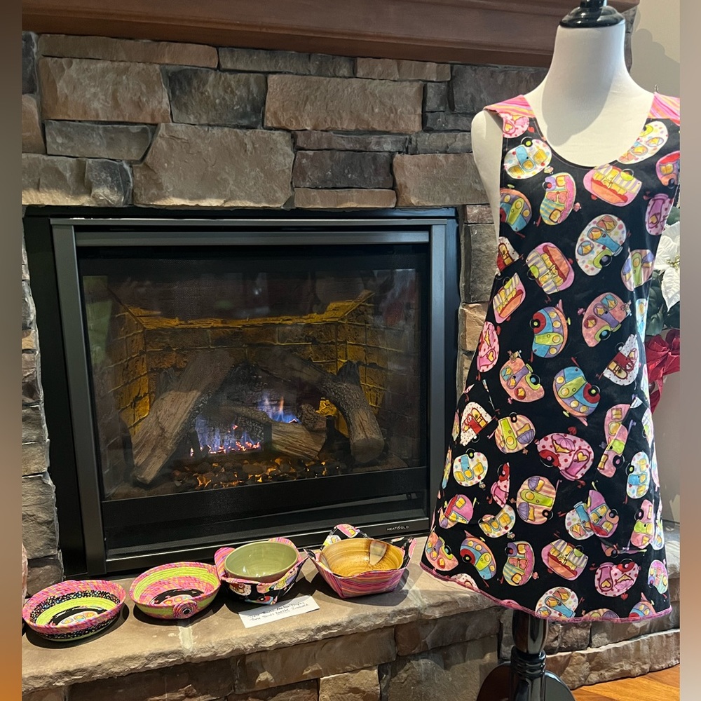 Happy Camper Set of 5 Items - Apron, Cozies, Rope Bowls